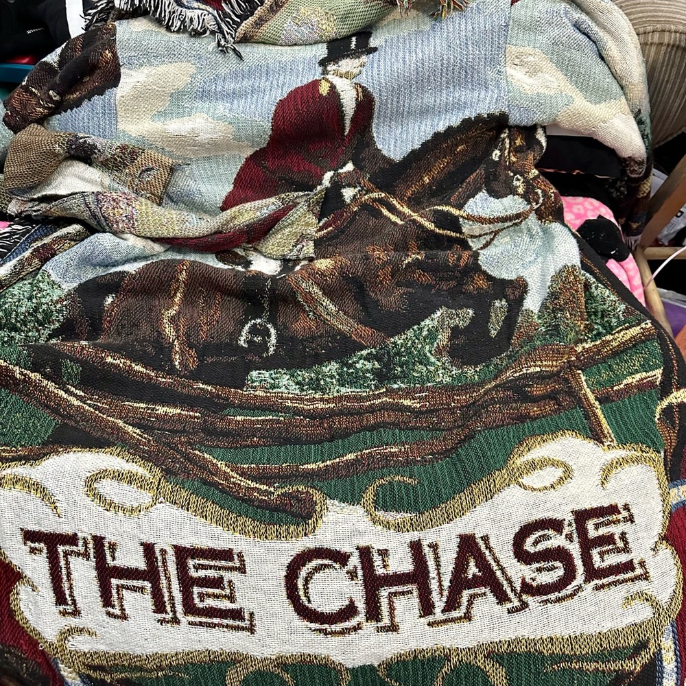 EUC RARE Robe Coat - horses sz M/L - Picture 4 of 7